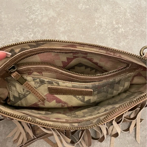 Liebeskind Berlin leather gold / bronze tassel clutch - Picture 6 of 10